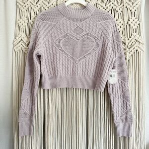PacSun NWT Mauve Knit Sweater XS Soft Cozy Fall Layer